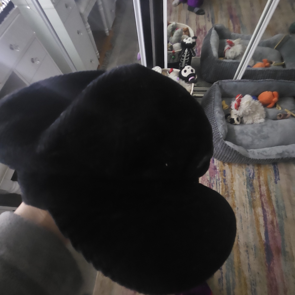 Liz Claiborne Black Corduroy Hat